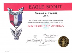 Michael J. Thomas - Eagle Scout Award